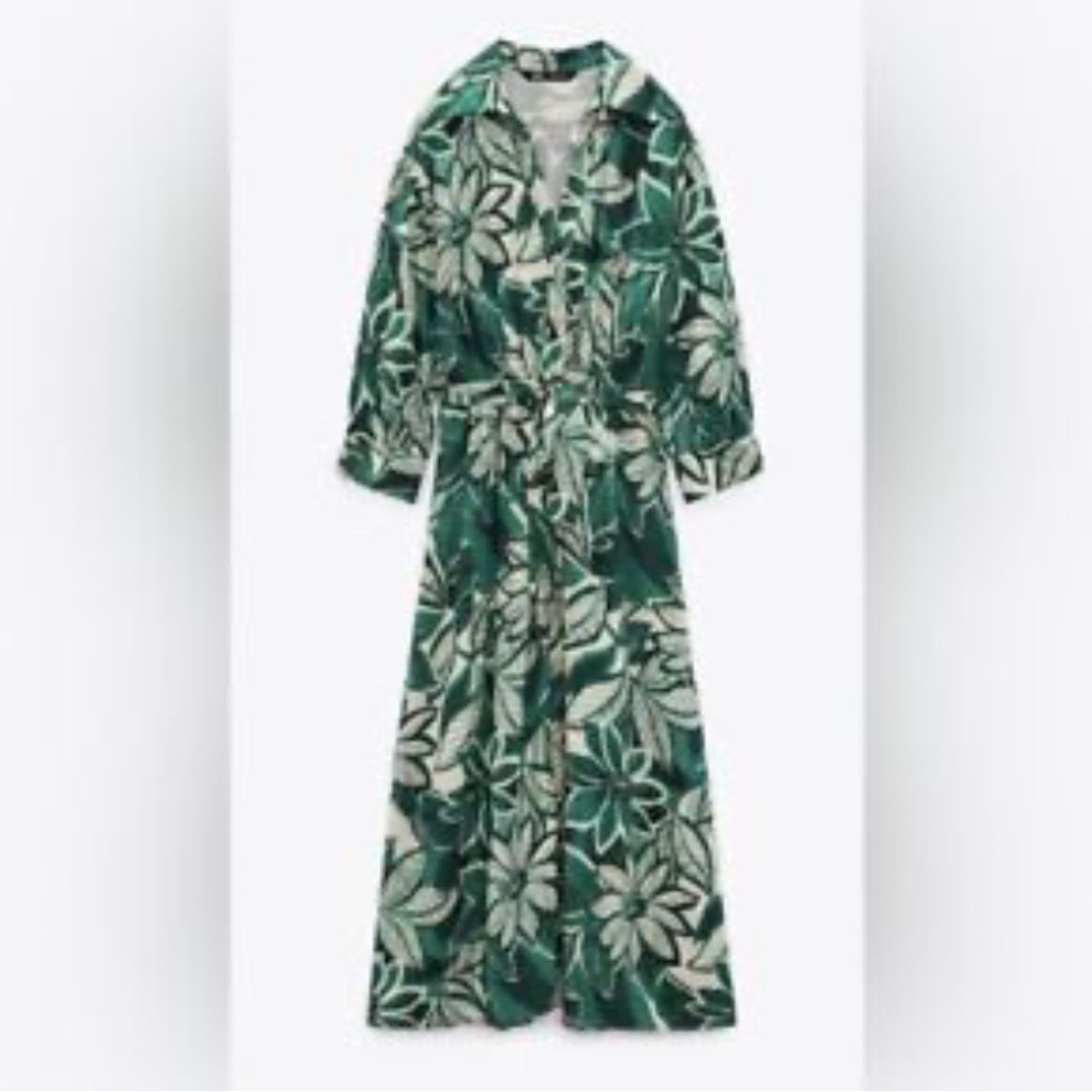 Zara belted midi dress - Picture 1 of 8